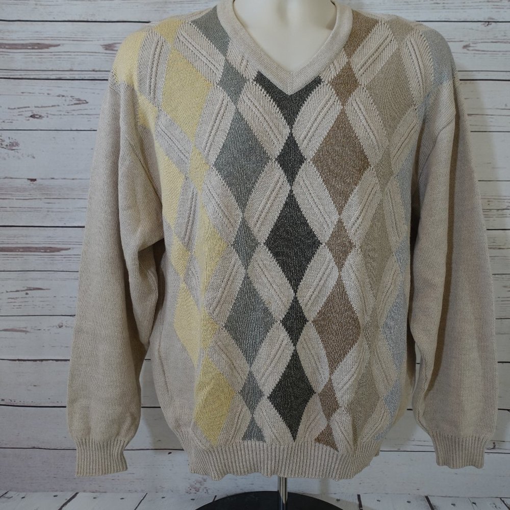 Vintage St Croix Knits Tan Wool Blend Sweater